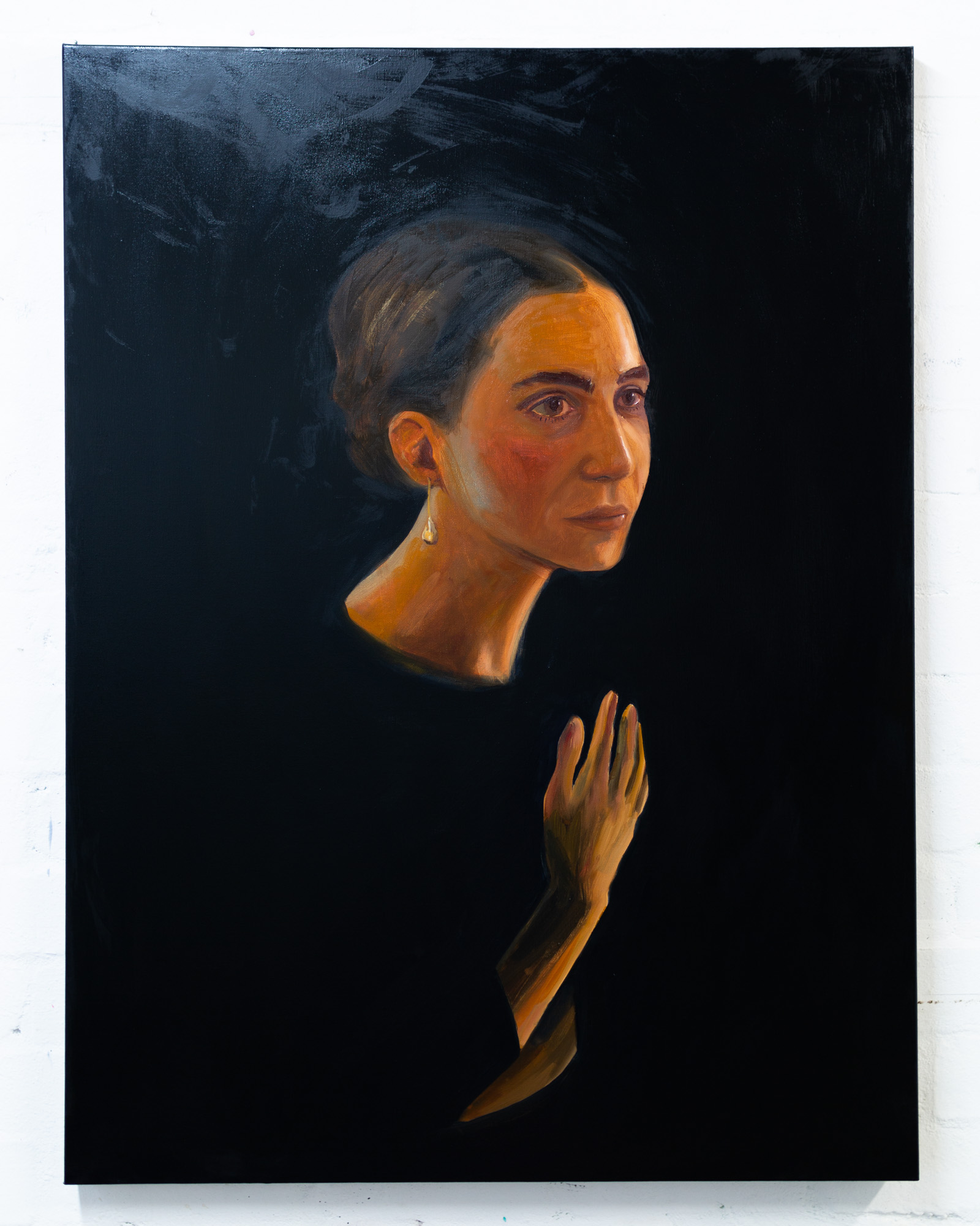 Study for a head (portrait of Julia), 2020, oil on canvas, 101x76cm