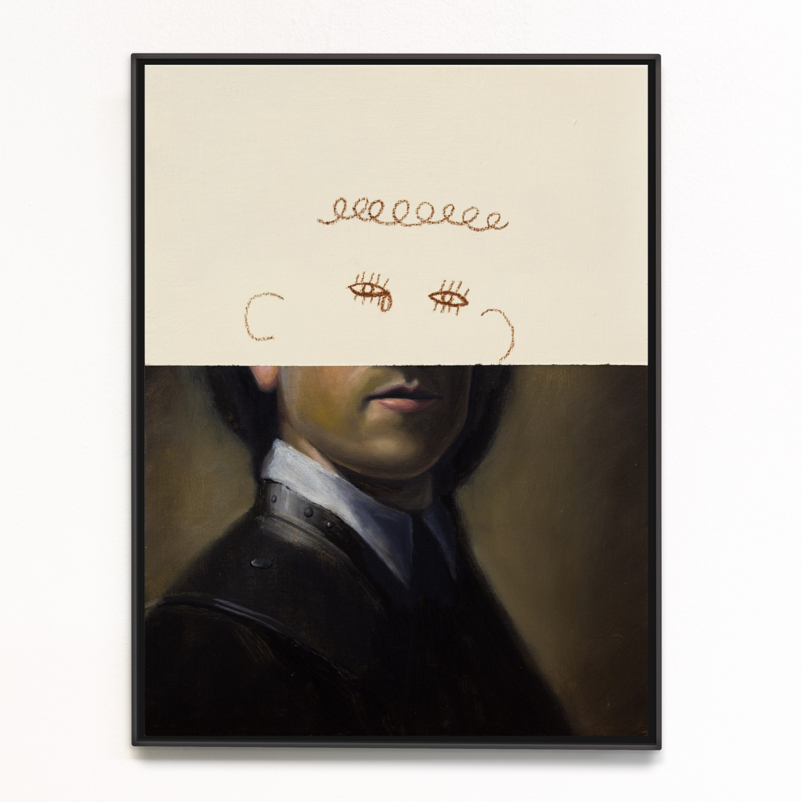 Portrait study 9 (Self portrait as Rembrandt), 2020, 32x23cm, oil on board