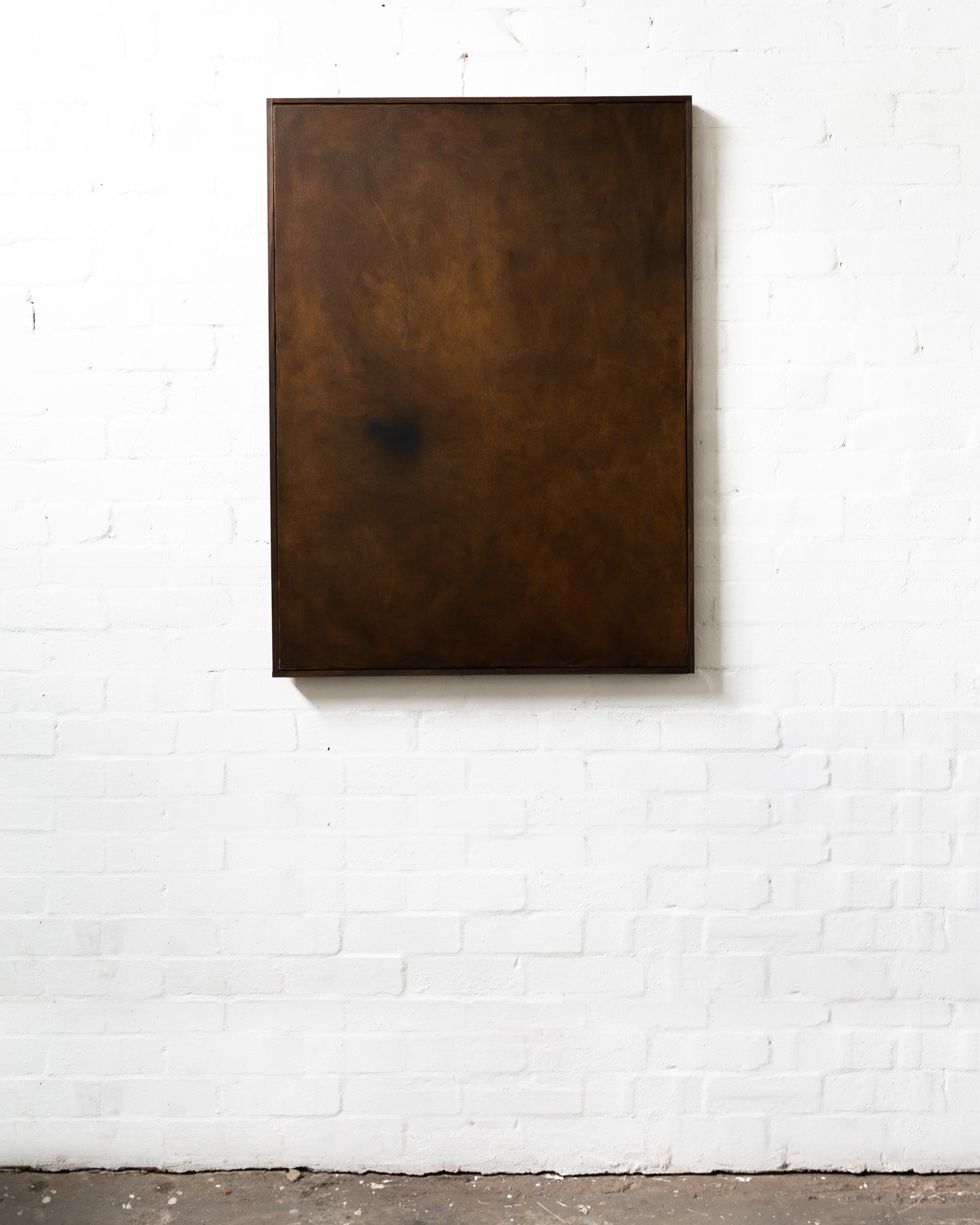 Hold, 2020, oil and spray paint on canvas with artists frame, 109x80x4cm