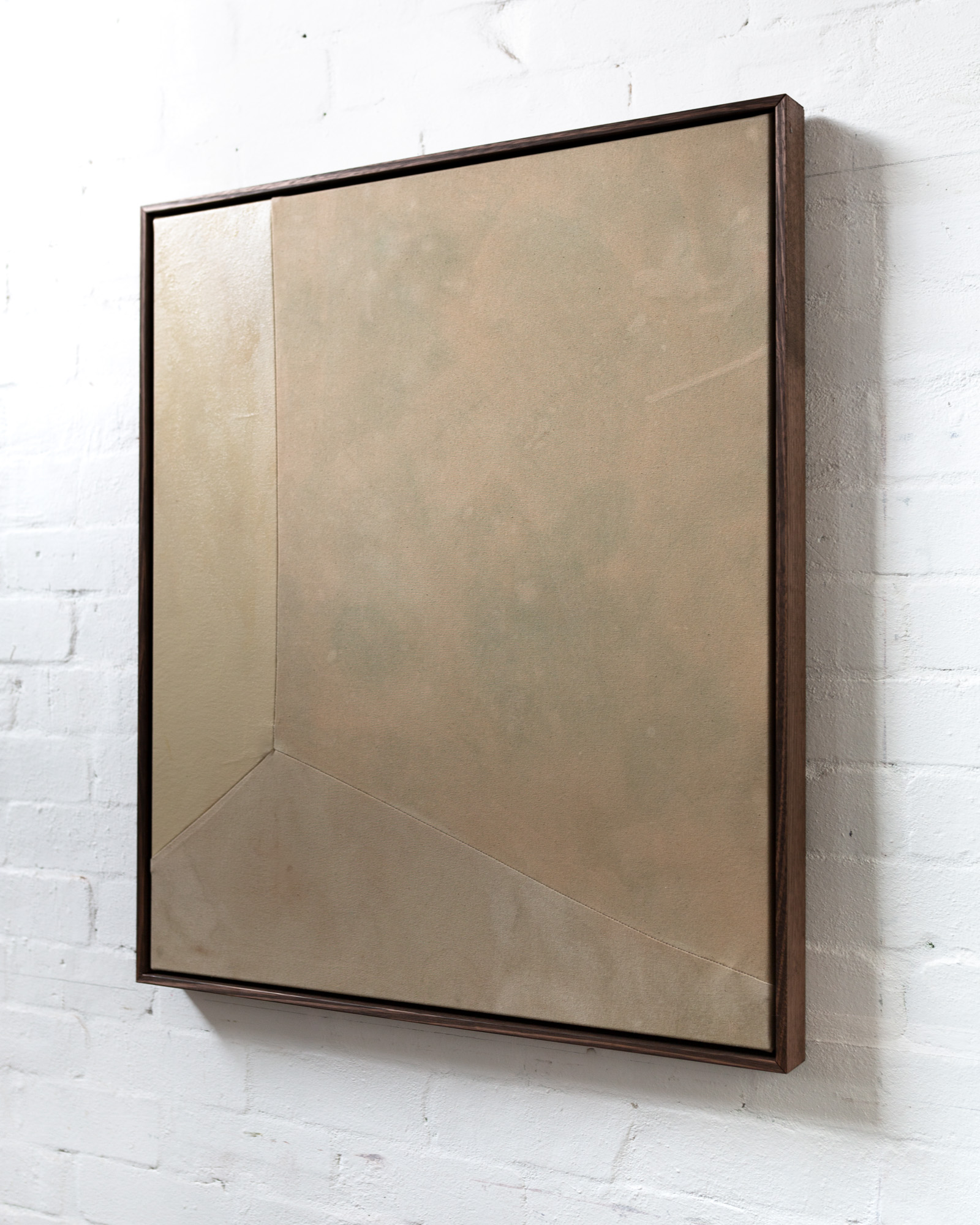 #C4AA85, 2020, oil, watercolour, acrylic on canvas (framed), 86.5x74x5.5cm